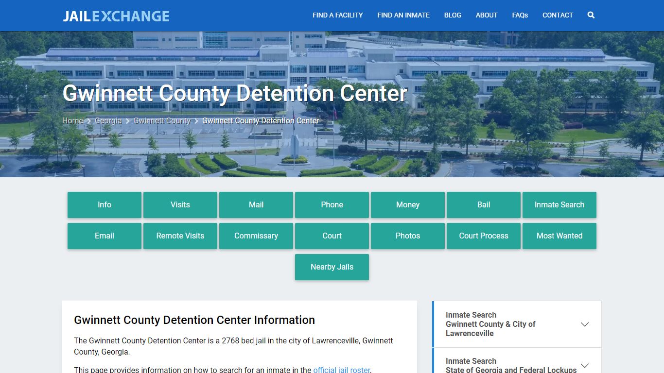 Gwinnett County Detention Center, GA Inmate Search, Information